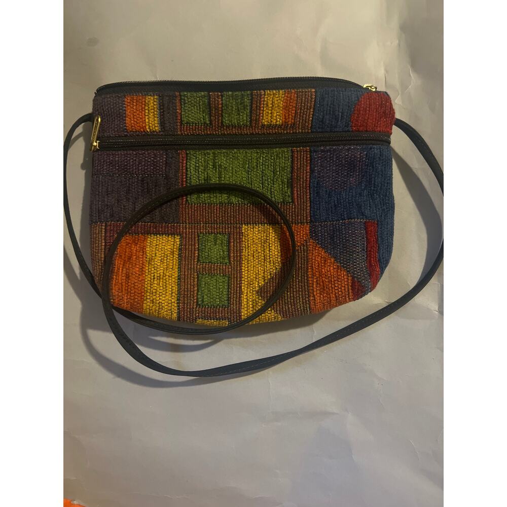 Danny K. Beverly Hills "Festival" pattern tapestry crossbody purse.